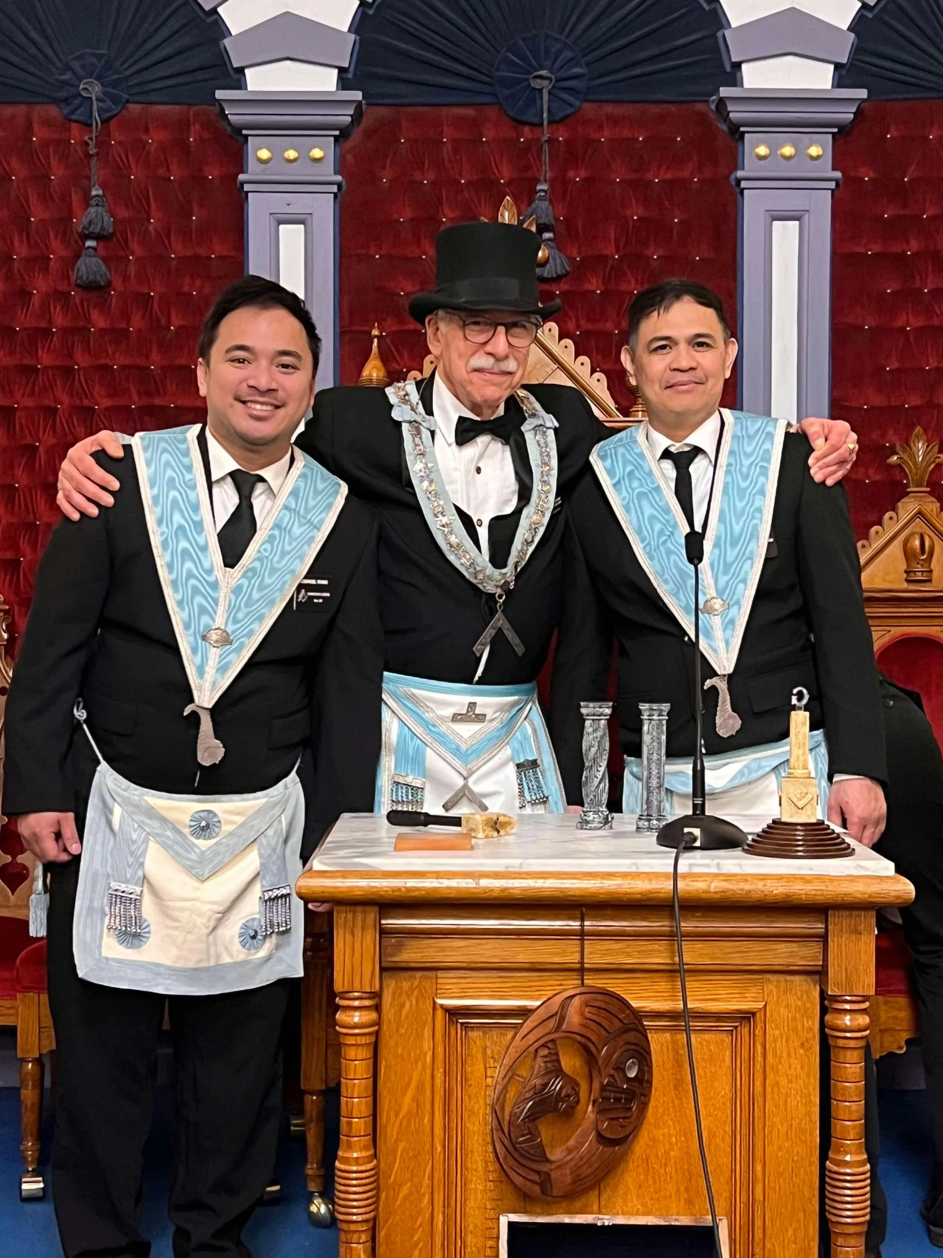 Camosun 2025 Stewards and Worshipful Master Camosun Lodge No.60 AF&AM BC&YR Masonic Logo Victoria BC